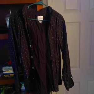 Large Black American Eagle Button Up